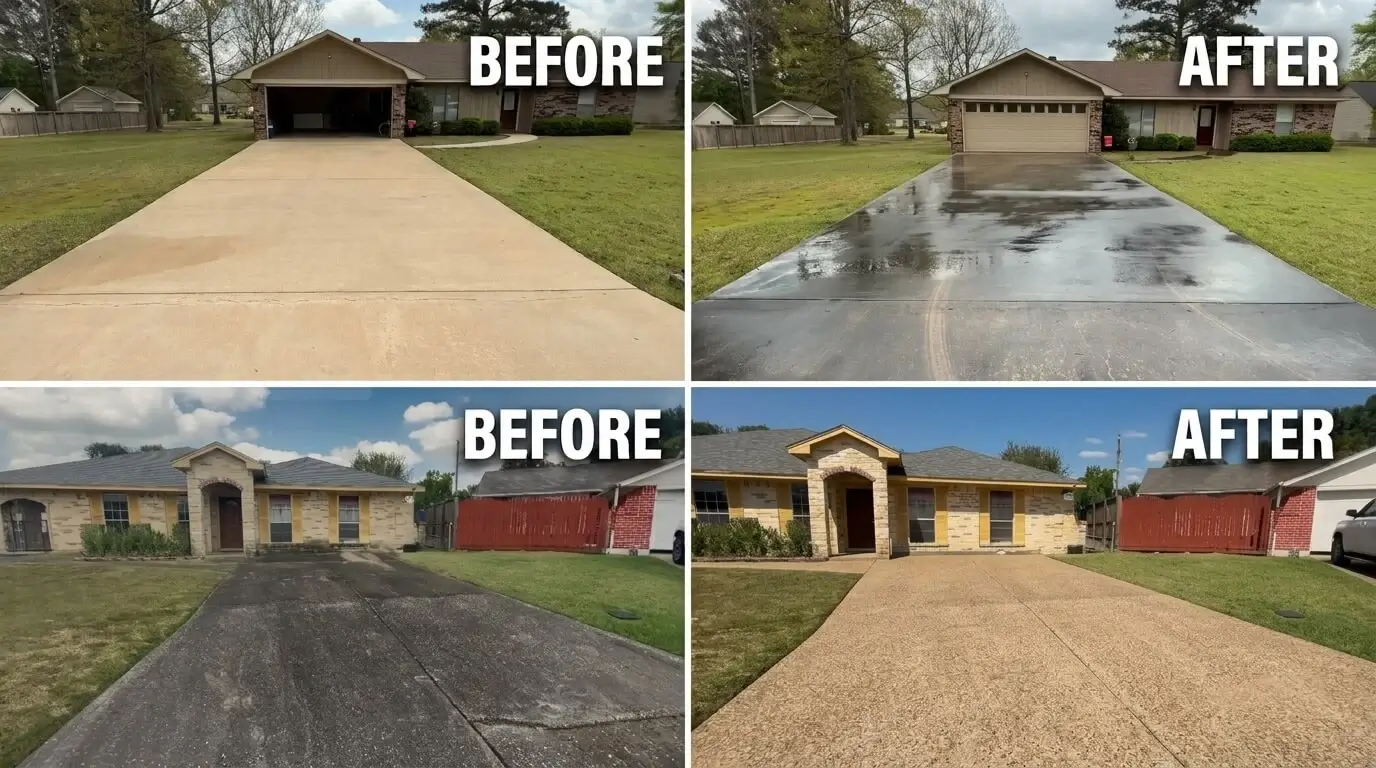 Pressure Washing Before & After Results